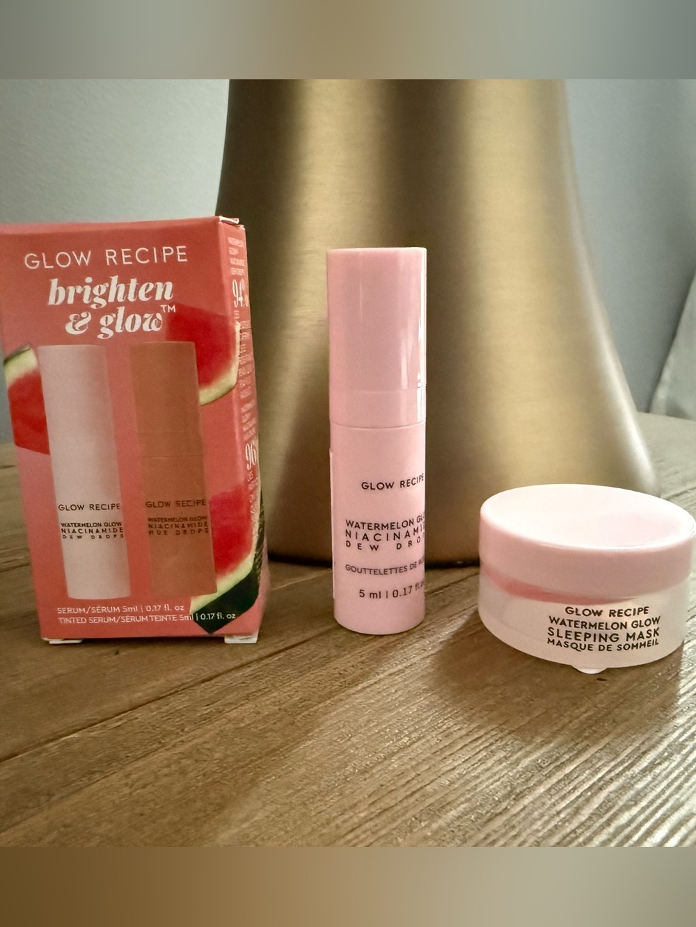 Bundle Glow Recipe Watermelon Glow Niacinamide Dew and Hue Drops NIB